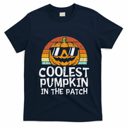 Funny Coolest Pumpkin In The Patch Halloween T-Shirt - Navy Blue