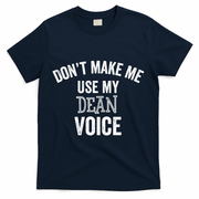 Funny Dean College University Department Promotion T-Shirt - Navy