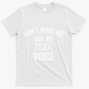 Funny Dean College University Department Promotion T-Shirt - White