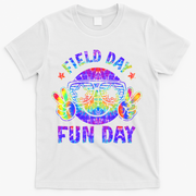 Field Day Fun Day Colorful Teacher Students T-Shirt - White