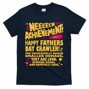 Fathers Day Gamer Dad Achievement Funny Lit RPG Gift T-Shirt - Navy