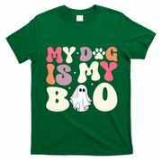 Funny Dog Lover Halloween Puppy Groovy My Dog Is My Boo Gift T-Shirt - Irish Green