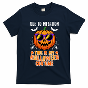 Funny Due To Inflation This Is My Halloween Costume T-Shirt - Navy Blue