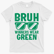 Field Day Team Spirit Bruh Winners Wear Green T-Shirt - White