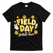 Field Day Yellow Team School Game Competiion T-Shirt - Black