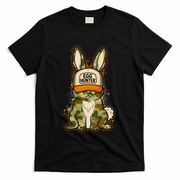 Funny Easter Egg Hunter Camouflage Bunny Rabbit T-Shirt - Black