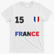 French Football 15 Jersey France Soccer Fan T-Shirt - White