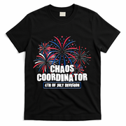Funny Fireworks Chaos Coordinator 4th Of July Division T-Shirt - Black