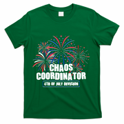 Funny Fireworks Chaos Coordinator 4th Of July Division T-Shirt - Green