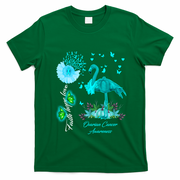 Flamingo Faith Hope Love Ovarian Cancer Awareness Great Gift T-Shirt - Irish Green