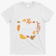 Fall For Jesus He Never Leaves T-Shirt - White