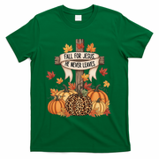 Fall For Jesus Thanksgiving Autumn T-Shirt - Green