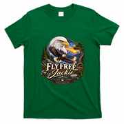 Fly Free Jackie Eagle Big Bear California National Park & Lake T-Shirt - Irish Green