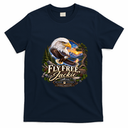 Fly Free Jackie Eagle Big Bear California National Park & Lake T-Shirt - Navy Blue