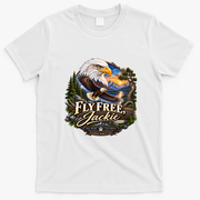 Fly Free Jackie Eagle Big Bear California National Park & Lake T-Shirt - White
