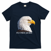 Fly Free Jackie Bald Eagle T-Shirt - Navy Blue