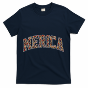 Fast Food Pattern Merica T-Shirt - Navy