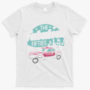 Fabulous Fifties Rockabilly Classic Car Psychobilly Rocker T-Shirt - White