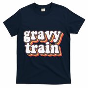 Funny Family Thanksgiving Gravy Train Friendsgiving T-Shirt - Navy