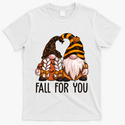 Fall For You Gnome Cute T-Shirt - White