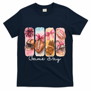 Football Game Day Fall Vibes Cute Autumn T-Shirt - Navy
