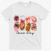 Football Game Day Fall Vibes Cute Autumn T-Shirt - White