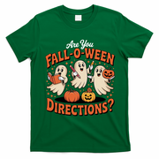 Funny Gift For Halloween Teachers Are You Fall O Ween Directions T-Shirt - Irish Green