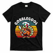Funny Gobblegool Italian Gobble Turkey Day Fall Thanksgiving T-Shirt - Black