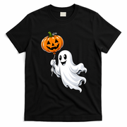 Flying Ghost Pumpkin Jack O Lantern Balloon Funny Cute Halloween T-Shirt - Black