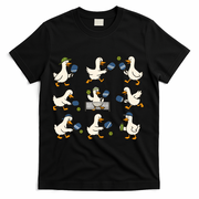 Funny Goose Pickleball Cute Gift T-Shirt - Black
