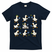 Funny Goose Pickleball Cute Gift T-Shirt - Navy