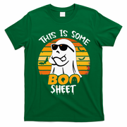 Funny Ghost This Is Some Boo Sheet horror Halloween Costume T-Shirt - Irish Green