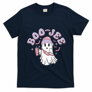 Funny Halloween Boo Jee Ghost T-Shirt - Navy Blue