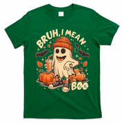 Funny Halloween Bruh I Mean Boo Ghost T-Shirt - Irish Green