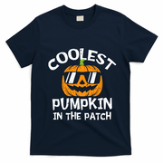 Funny Halloween Coolest Pumpkin In The Patch Cute Gift T-Shirt - Navy Blue