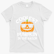 Funny Halloween Coolest Pumpkin In The Patch Cute Gift T-Shirt - White