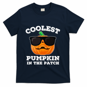 Funny Halloween Coolest Pumpkin In The Patch Gift T-Shirt - Navy