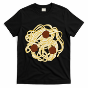 Funny Halloween Costume Food Spaghetti Meatballs Simple Safe T-Shirt - Black