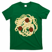 Funny Halloween Costume Food Spaghetti Meatballs Simple Safe T-Shirt - Irish Green