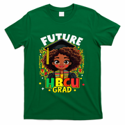 Future Hbcu Grad Black Girl Afro Black History Month T-Shirt - Green