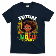 Future Hbcu Grad Black Girl Afro Black History Month T-Shirt - Navy