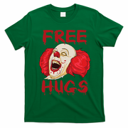 Free Hugs Halloween Evil Killer Scary Clown Horror Gift T-Shirt - Irish Green