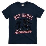 Funny Halloween Hot Ghoul Summer Summerween T-Shirt - Navy Blue