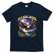 Fly High Jackie Big Bear Lake Bald Eagle Memorial T-Shirt - Navy Blue