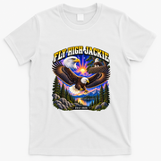 Fly High Jackie Big Bear Lake Bald Eagle Memorial T-Shirt - White