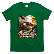 Fly High Jackie And Shadow Bald Eagle 2012-2026 RIP T-Shirt - Irish Green