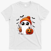 Family Halloween Mommy And Me Matching Outfits Ghost Graphic T-Shirt - White