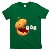 Funny Halloween Pumpkin Eating Ghost T-Shirt - Irish Green