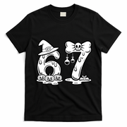 Funny Halloween Six Seven 67 Meme 6-7 T-Shirt - Black