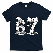 Funny Halloween Six Seven 67 Meme 6-7 T-Shirt - Navy Blue
